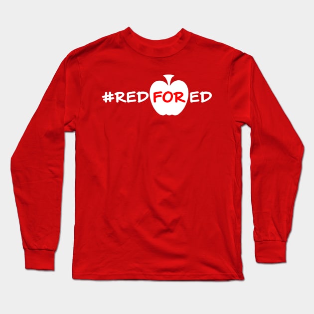 red for ed (white apple) Long Sleeve T-Shirt by haberdasher92